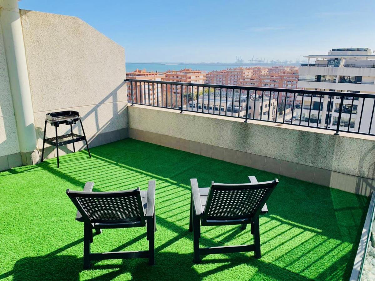 バレンシアNon Stress Atico Duplex Con Vistas Al Marアパートメント エクステリア 写真