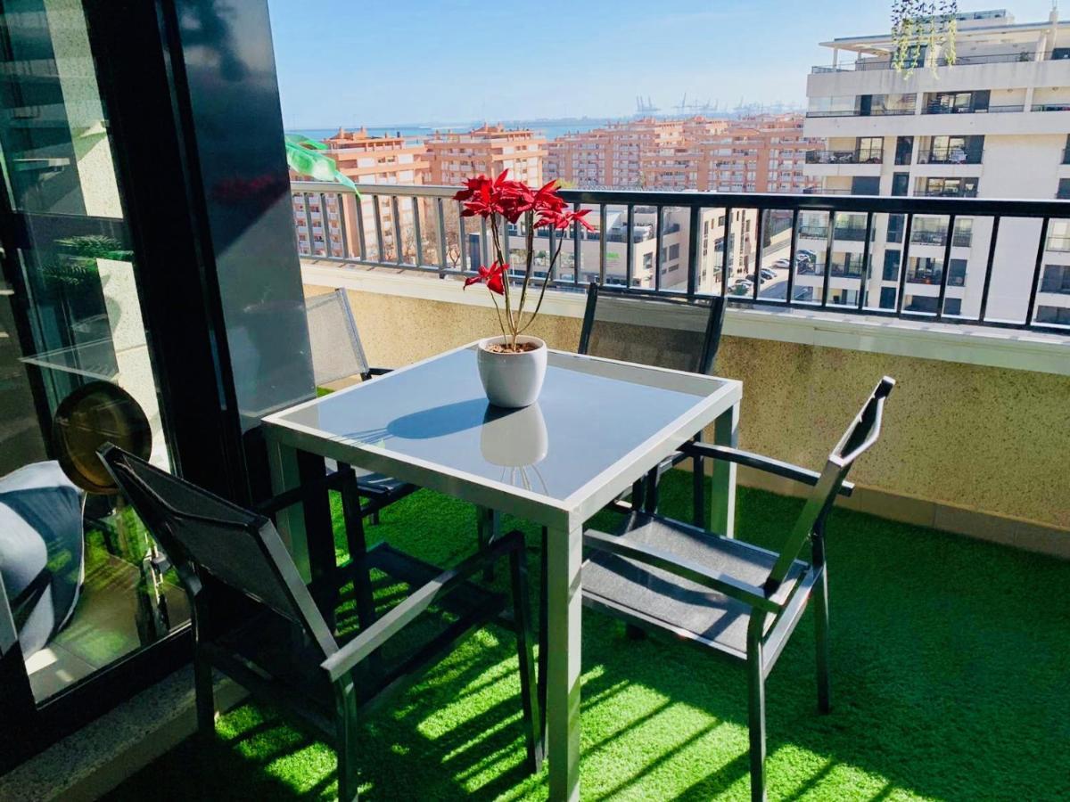バレンシアNon Stress Atico Duplex Con Vistas Al Marアパートメント エクステリア 写真