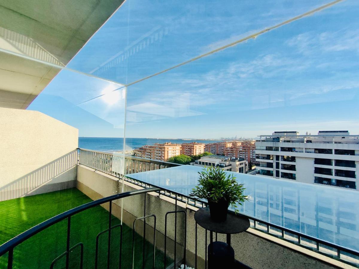 バレンシアNon Stress Atico Duplex Con Vistas Al Marアパートメント エクステリア 写真